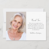 Sympathie foto begrafenis bedankkaart (Voorkant)