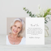 Sympathie foto begrafenis bedankkaart (Staand voorkant)