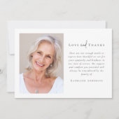 Sympathie foto begrafenis bedankkaart (Voorkant)