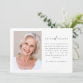 Sympathie foto begrafenis bedankkaart (Staand voorkant)