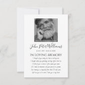 Sympathie foto begrafenis bedankkaart (Voorkant)