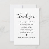 Sympathie foto begrafenis bedankkaart (Achterkant)