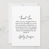 Sympathie Foto Begrafenis Dank je kaart (Achterkant)