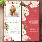 Sympathie Foto Begrafenis Dank u kaart bloesems