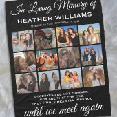 Sympathie Foto Collage Memorial Fleece Blanket