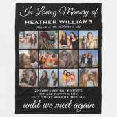 Sympathie Foto Collage Memorial Fleece Blanket (Voorkant)