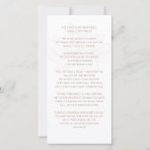 Sympathie Foto Elegant Roos Gold Funeral Prayer (Achterkant)