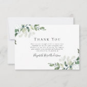 Sympathie Foto Eucalyptus Funeral Bedankkaart (Voorkant)