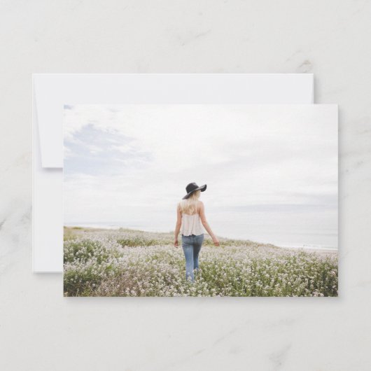 Sympathie Foto Eucalyptus Funeral Bedankkaart (Achterkant)