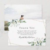 Sympathie Foto Eucalyptus Funeral Hartelijk dank Bedankkaart (Voorkant / Achterkant)