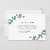 Sympathie Foto Eucalyptus Funeral Hartelijk dank Bedankkaart (Voorkant)