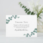 Sympathie Foto Eucalyptus Funeral Hartelijk dank Bedankkaart (Staand voorkant)