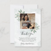 Sympathie Foto Eucalyptus Funeral Hartelijk dank Bedankkaart (Voorkant)