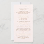 Sympathie Foto roze Waterverf Funeral Prayer Kaart (Achterkant)