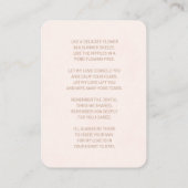 Sympathie Foto Simple Blush Funeral Memorial Card Visitekaartje (Achterkant)
