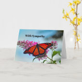 Sympathie foto van mooie Monarch Butterfly Kaart (Gele Bloem)