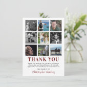 Sympathie Fotocollage begrafenis Bedankkaart (Staand voorkant)