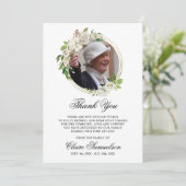 Sympathie Funeral bedankt jullie Waterverf Floral  (Staand voorkant)