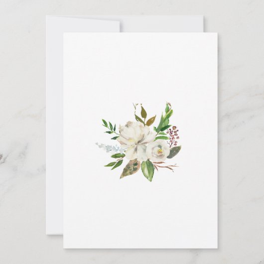 Sympathie Funeral bedankt jullie Waterverf Floral  (Achterkant)