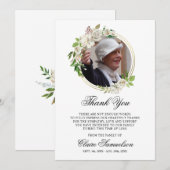 Sympathie Funeral bedankt jullie Waterverf Floral  (Voorkant / Achterkant)