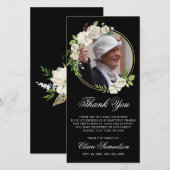 Sympathie Funeral bedankt jullie Waterverf Floral (Voorkant / Achterkant)