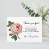 Sympathie Funeral BEDANKT U Roos Floral (Staand voorkant)