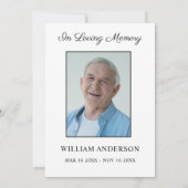 Sympathie Funeral Bedankt voor je foto Kaart (Achterkant)