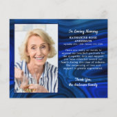 Sympathie Funeral Dank je foto Blue Marble (Voorkant)