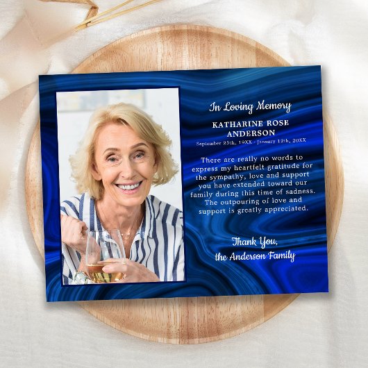 Sympathie Funeral Dank je foto Blue Marble