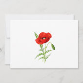 Sympathie Funeral Dank je Kaart | Poppie (Achterkant)