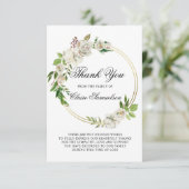 Sympathie Funeral dankt je Waterverf Floral Bedankkaart (Staand voorkant)