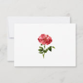 Sympathie Funeral Floral Red ROOS DANK U Bedankkaart (Achterkant)