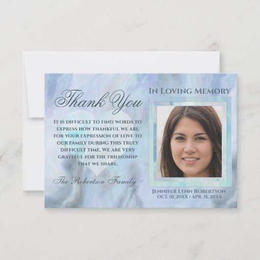 Sympathie Funeral Foto: DANK U MET Hart (Voorkant)