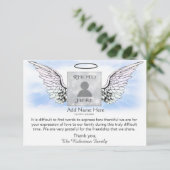 Sympathie Funeral Foto: Dank u wel voor Angel Wing (Staand voorkant)