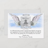 Sympathie Funeral Foto: Dank u wel voor Angel Wing (Voorkant / Achterkant)