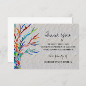 Sympathie Funeral Memorial Bedankt (Voorkant / Achterkant)