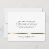 Sympathie Funeral Memorial Bedankt Gold Black (Achterkant)