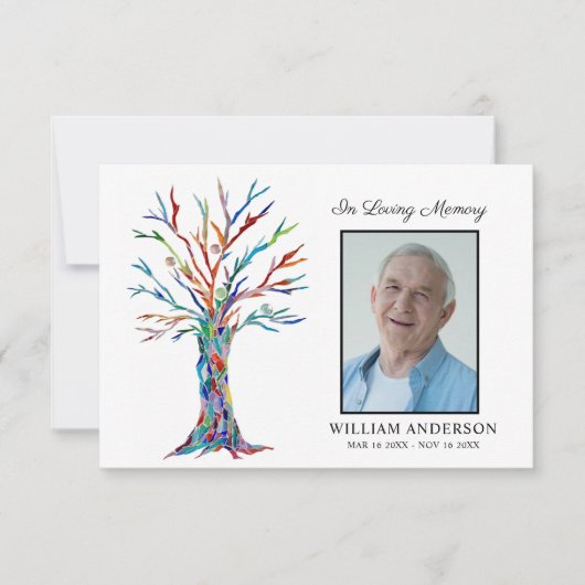 Sympathie Funeral Memory Dankuwel foto (Voorkant)