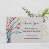 Sympathie Funeral Memory Hartelijk dank Bedankkaart (Staand voorkant)