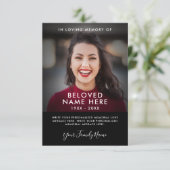 Sympathie Funeral Memory Hartelijk dank Kaart (Staand voorkant)