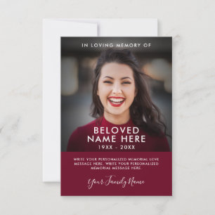 Sympathie Funeral Memory Hartelijk dank Kaart