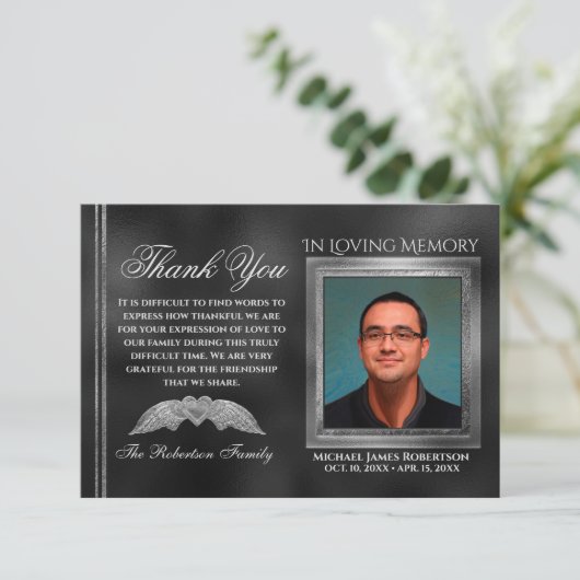 Sympathie Funeral Photo DANK U (Staand voorkant)