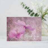 Sympathie Funeral Pink Mauve Flower BEDANKT U (Staand voorkant)