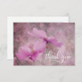 Sympathie Funeral Pink Mauve Flower BEDANKT U (Voorkant / Achterkant)