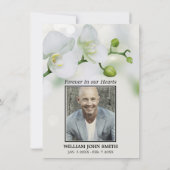 Sympathie Funeral White Orchids dankt jullie | FOT Bedankkaart (Achterkant)