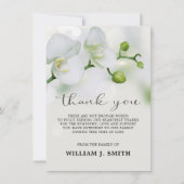 Sympathie Funeral White Orchids dankt jullie | FOT Bedankkaart (Voorkant)