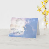 Sympathie gedicht met Kneeling Man Herdenking vrou Kaart (Gele Bloem)