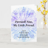 Sympathie Gedicht Pet Gevouwen Kaart (Gele Bloem)