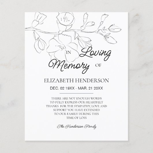 Sympathie Geheugen /Dank u. (Voorkant)