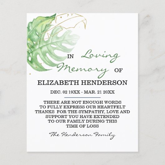 Sympathie Geheugen /Dank u. (Voorkant)